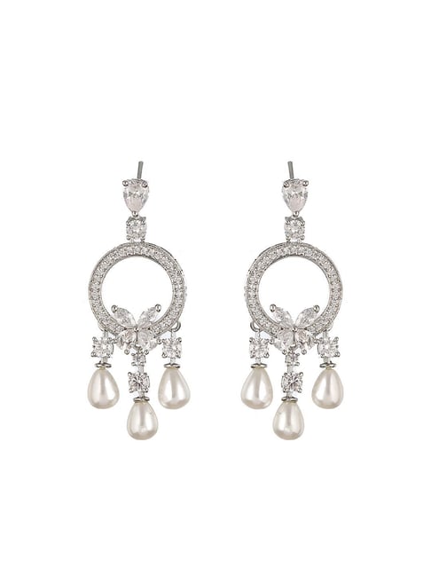 Saraf RS Jewellery Silver Statement Brass Earrings for Women-picture-26