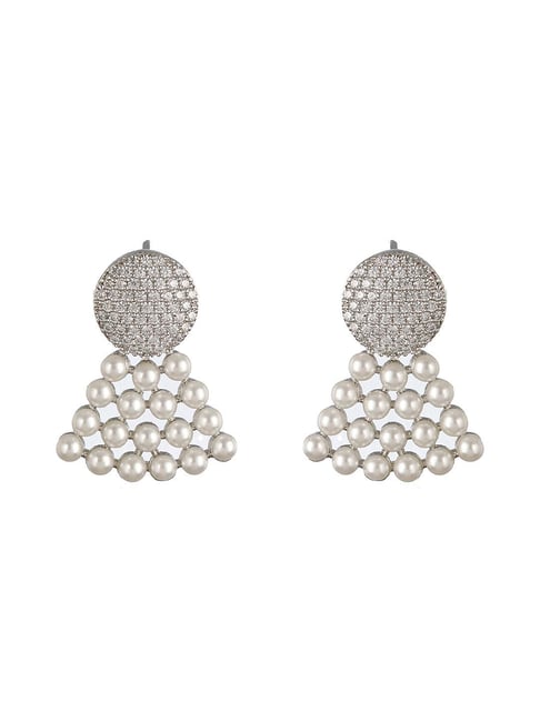 Saraf RS Jewellery Silver Statement Brass Earrings for Women-picture-36