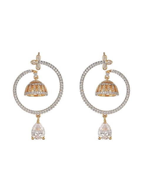 Saraf RS Jewellery Gold Statement Brass Earrings for Women