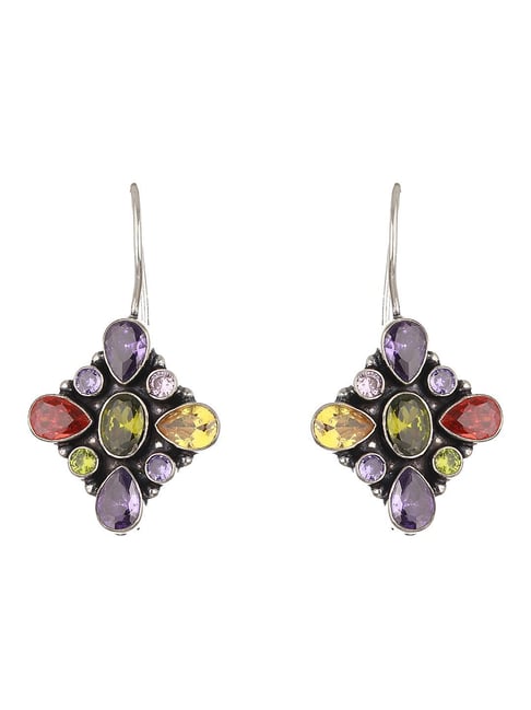 Saraf RS Jewellery Silver Statement Brass Earrings for Women-picture-39