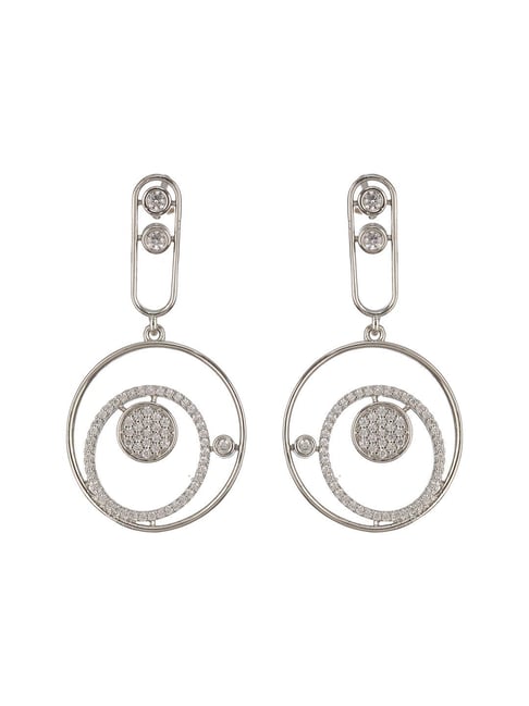 Saraf RS Jewellery Silver Statement Brass Earrings for Women-picture-22