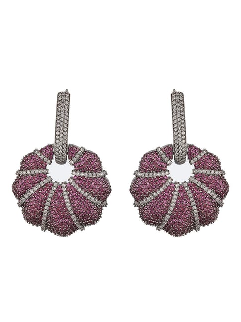 Saraf RS Jewellery Silver Statement Brass Earrings for Women-picture-34