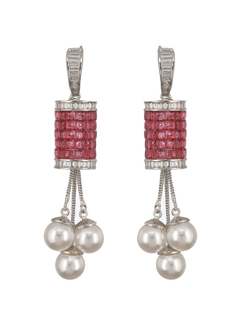 Saraf RS Jewellery Silver Statement Brass Earrings for Women-picture-32