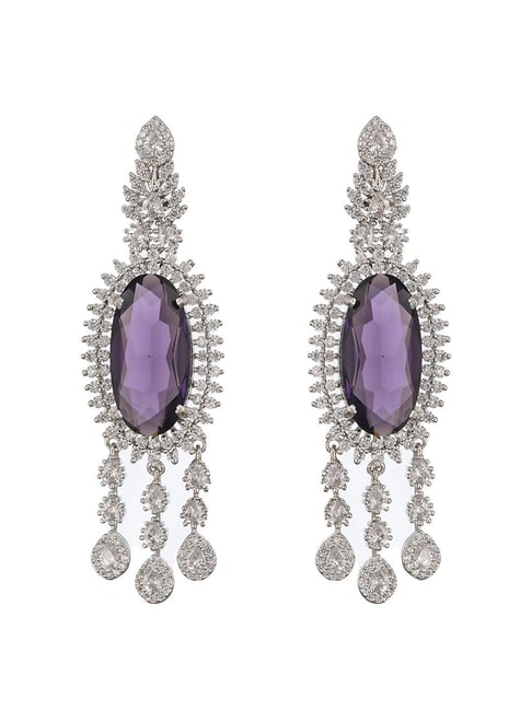 Saraf RS Jewellery Silver Statement Brass Earrings for Women-picture-18