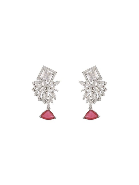 Saraf RS Jewellery Silver Statement Brass Earrings for Women-picture-23