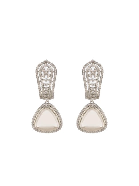 Saraf RS Jewellery Silver Statement Brass Earrings for Women-picture-30