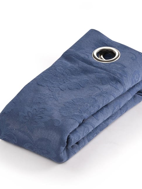 Saral Home Blue Cotton Geometric Curtain-picture-44