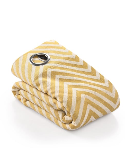 Saral Home Yellow Cotton Geometric Curtain-picture-10