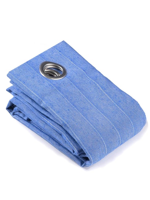 Saral Home Blue Cotton Plain Curtain-picture-42
