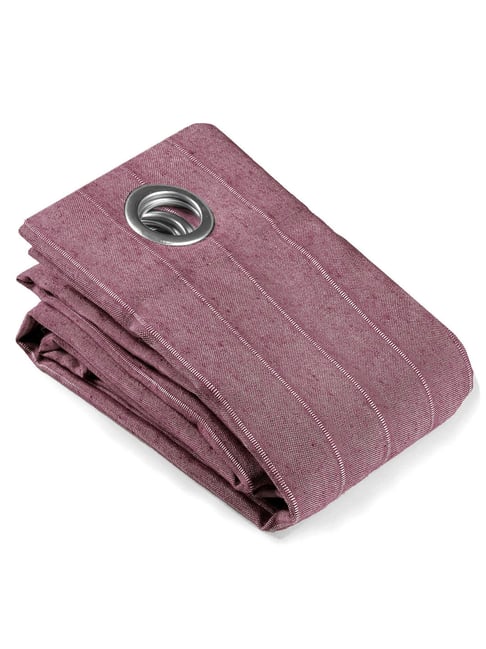 Saral Home Mehroon Cotton Plain Curtain-picture-25