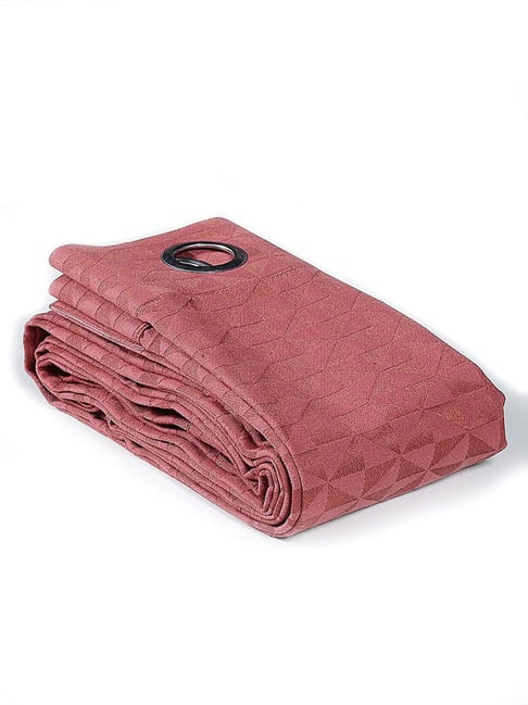 Saral Home Rust Cotton Geometric Curtain-picture-47