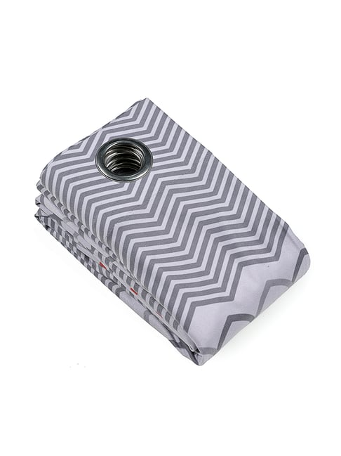 Saral Home Sliver Velvet Geometric Curtain-picture-40