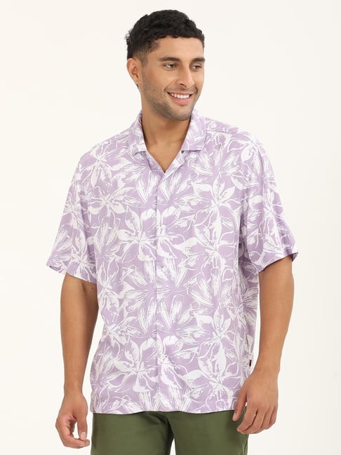 Levi's Lavender Regular Fit Floral Print Shirt - Main Image