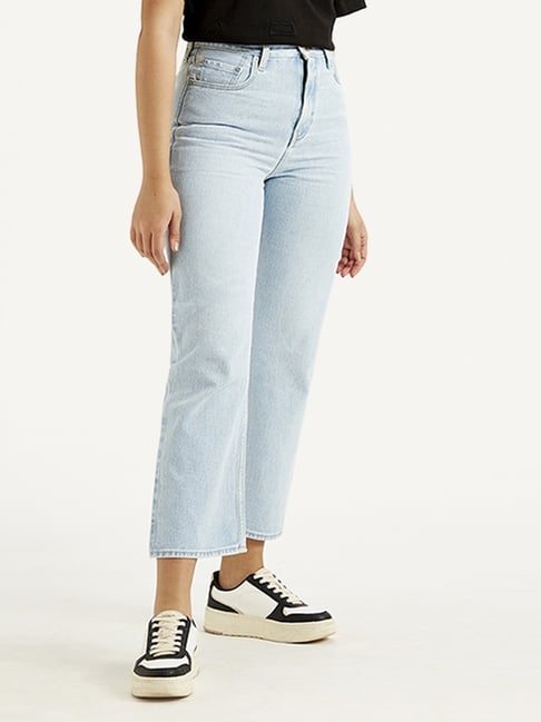 Levi's Light Blue Cotton Straight Fit Jeans