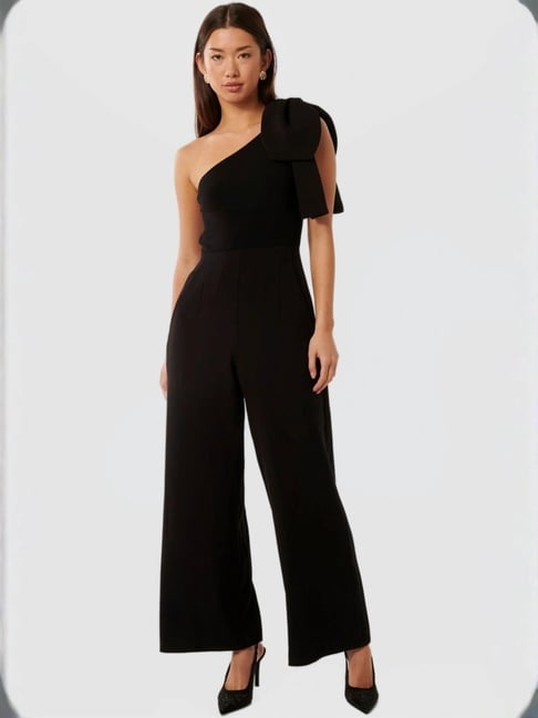 Forever New Lucinda One Shoulder Bow Jumpsuit