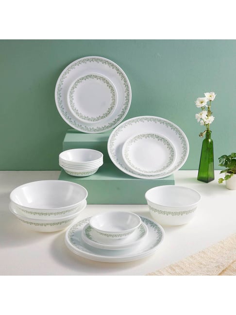 Corelle Multicolor Glass Spring Blossom Mint Bachelor Set Pcs
