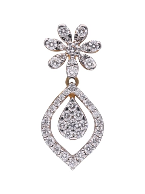Buy By CKC 18k Gold Diamond Blooming Drop Pendant