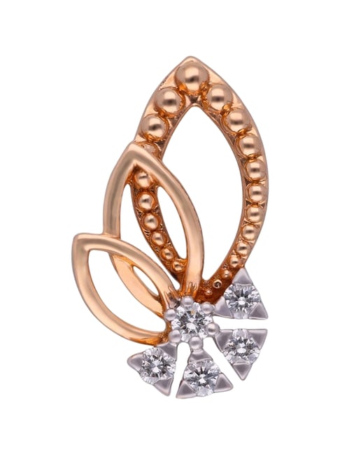 Buy By CKC 18k Gold Diamond Floral Petal Design Pendant - Main Image