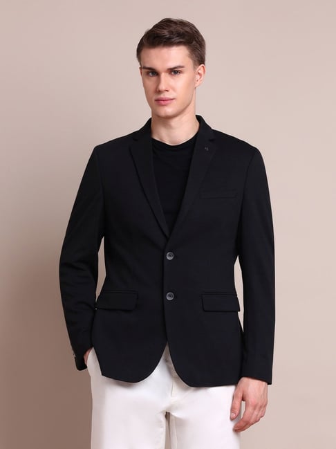 Buy Arrow Black Regular Fit Blazer for Mens Online Tata CLiQ - Main Image