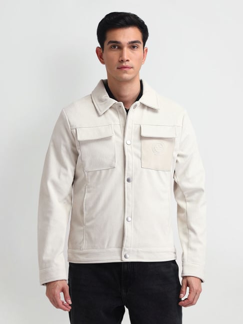 Arrow Sport White Regular Fit Jacket-picture-24