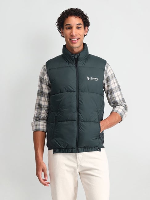 Us Polo Sleeveless Jackets Buy Polo Denim Green Regular Fit