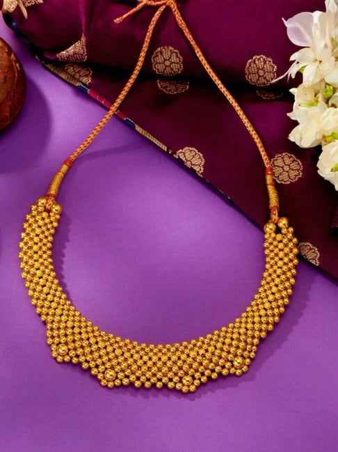png jewellers P.N.Gadgil Jewellers Mahalakshmi Yellow Gold Thushi Necklace For Women-picture-18