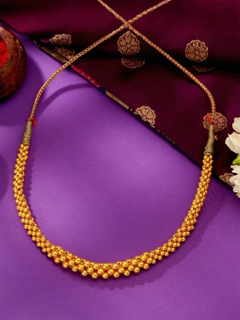 png jewellers P.N.Gadgil Jewellers Rani Yellow Gold Thushi Necklace For Women-picture-26