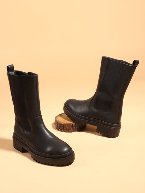 Buy Carlton London Women's Black Chelsea Boots for Women at Best