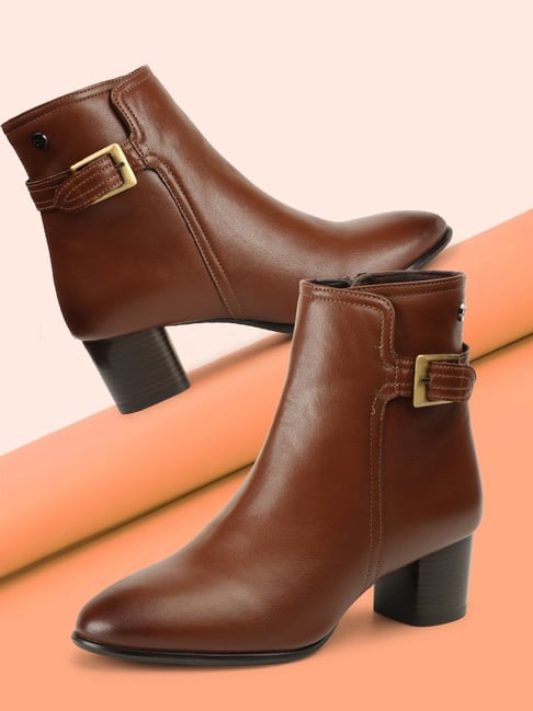 Carlton London Women's Tan Casual Booties-picture-26