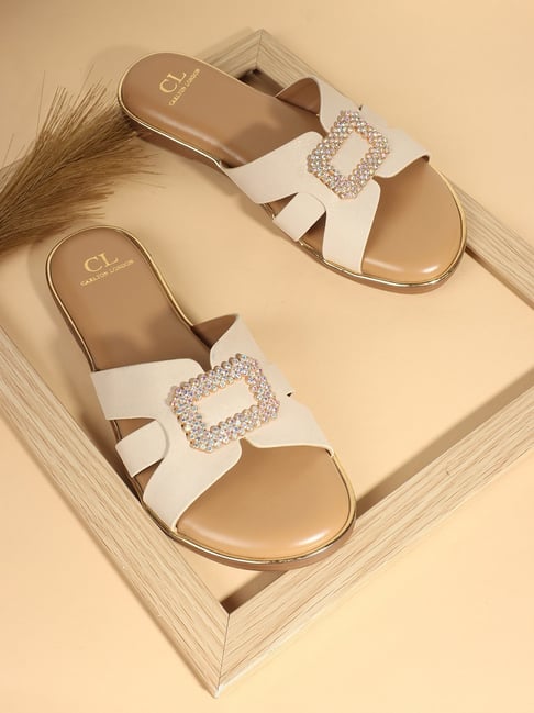 Carlton London Women's Beige Casual Sandals-picture-37