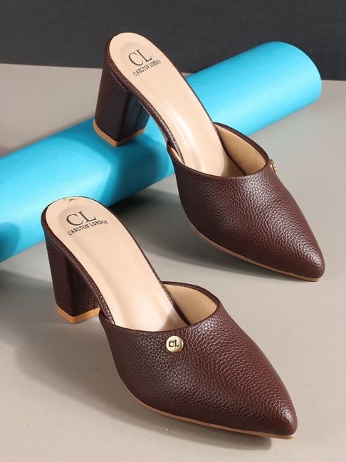 Carlton London Women's Brown Mule Shoes-picture-13