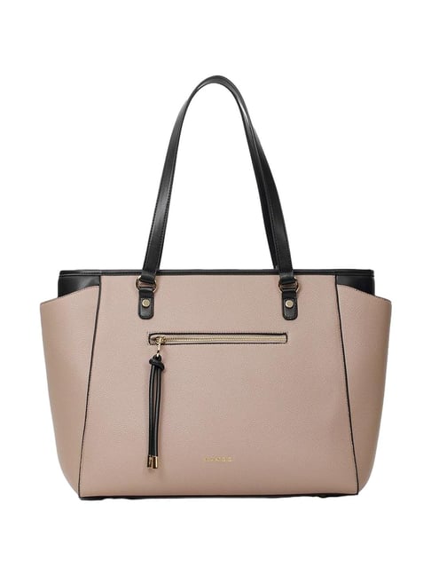Buy Miraggio Beige Solid Large Tote Handbag For Women At Best