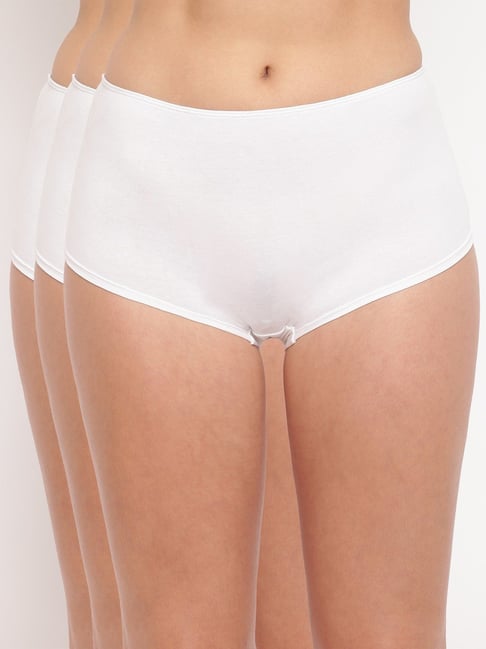 La Intimo White Comfort Fit Briefs - Pack Of 3-picture-40
