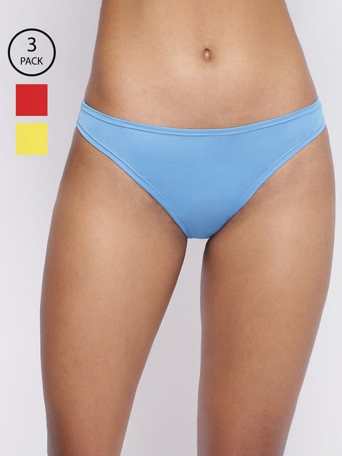 La Intimo Multicolored Comfort Fit Panties - Pack Of 3-picture-39