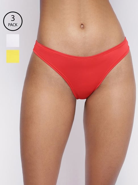 La Intimo Multicolored Comfort Fit Panties - Pack Of 3-picture-29