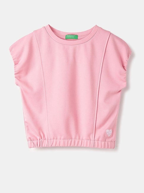 United Colors of Benetton Girls Pink Solid Top-picture-25
