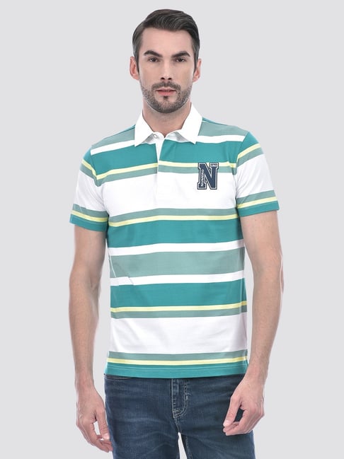Numero Uno Willis Cotton Regular Fit Striped Polo T-Shirt-picture-35