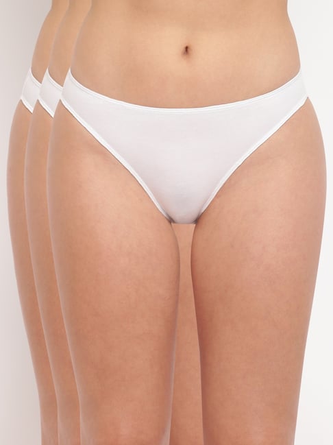 La Intimo White Comfort Fit Briefs - Pack Of 3-picture-39