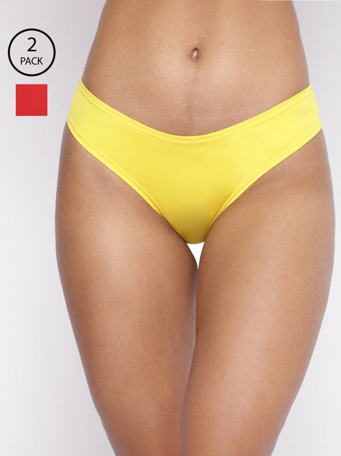 La Intimo Red & Yellow Comfort Fit Panties - Pack Of 2-picture-16