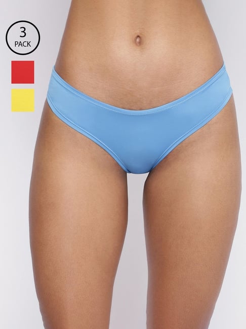 La Intimo Multicolored Comfort Fit Panties - Pack Of 3-picture-14