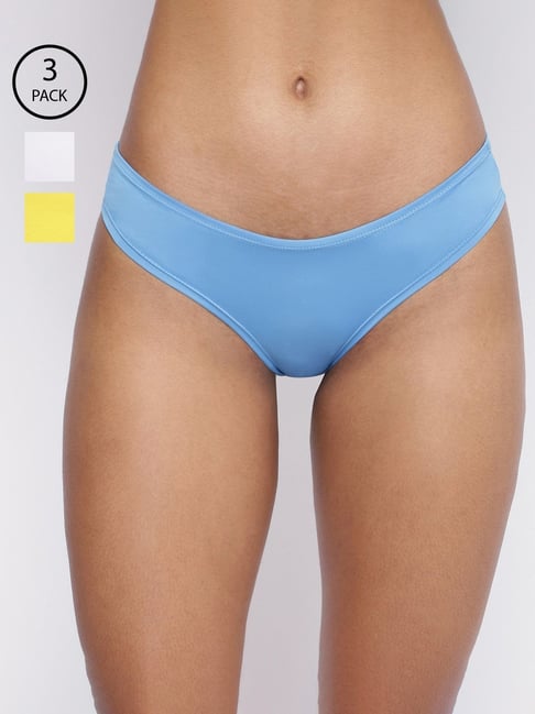 La Intimo Multicolored Comfort Fit Panties - Pack Of 3-picture-44