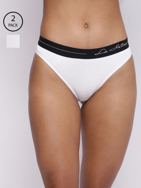 La Intimo White Comfort Fit Panties - Pack Of 2-picture-24