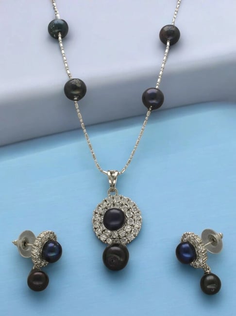 Sri Jagdamba Pearls Myla Pearl Pendant Set for Women-picture-15