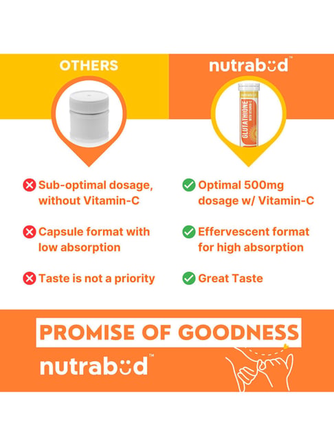 Nutrabud Glutathione Vitamin C Effervescent Tablets