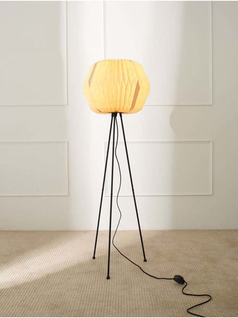 FIG Living Off White Linen Lifo Floor Lamp