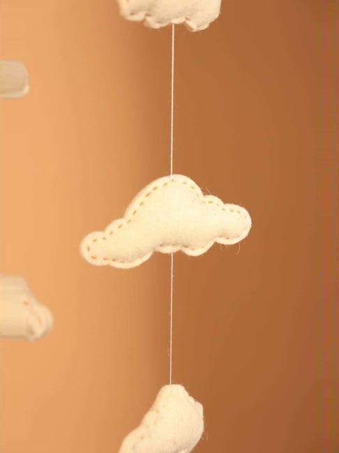 FIG Living White Wool Felt Ornaments Hanging Cloud