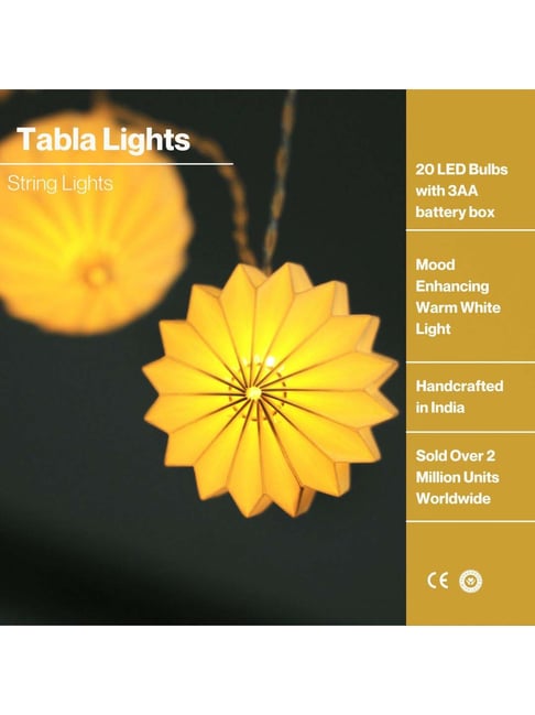 FIG Living Off-White Paper Tabla String Lights