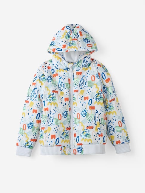 The Souled Store Girls White Polyester Printed Puffer Jacket-image-15