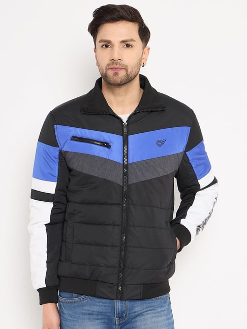 Club York Black Regular Fit Quilted Jackets
