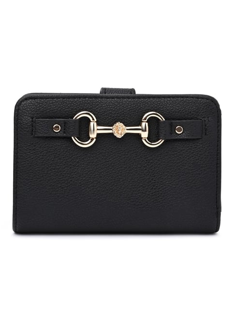 Anne Klein Black Casual Faux Leather Bi-Fold Wallet for Women